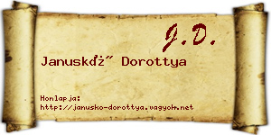 Januskó Dorottya névjegykártya