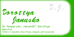 dorottya janusko business card